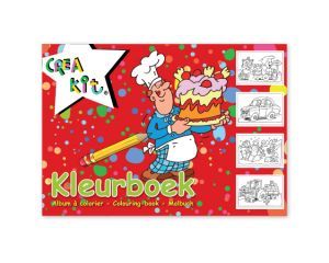 KLEURBOEK A4 24/ CREA-KIT ROOD
